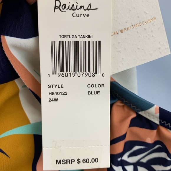 Raisins Curve Women's Off-Shoulder Tankini Top Size 24W - Picture 4 of 10